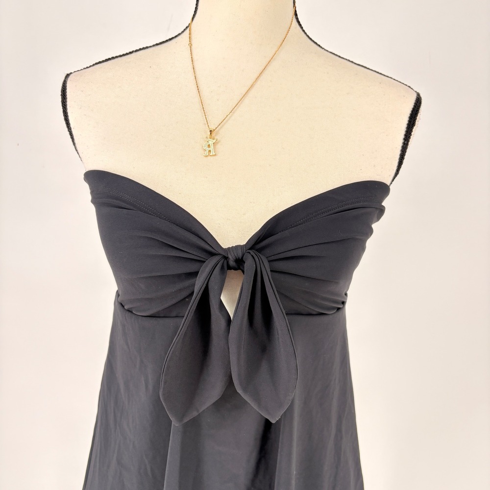 Karla Colletto Black Swim Top‎ Bow Strapless Swimsuit Cover Up - Picture 4 of 12